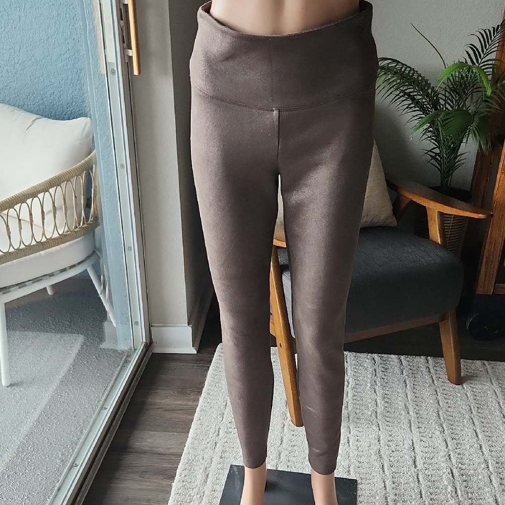 White House Black Market Taupe High-Waisted Leggings